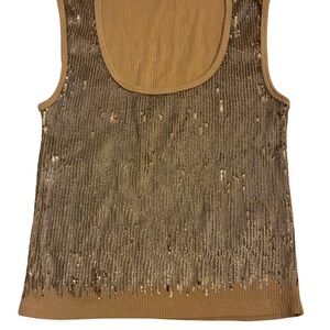 J. Crew Gold Sequin Tank Top